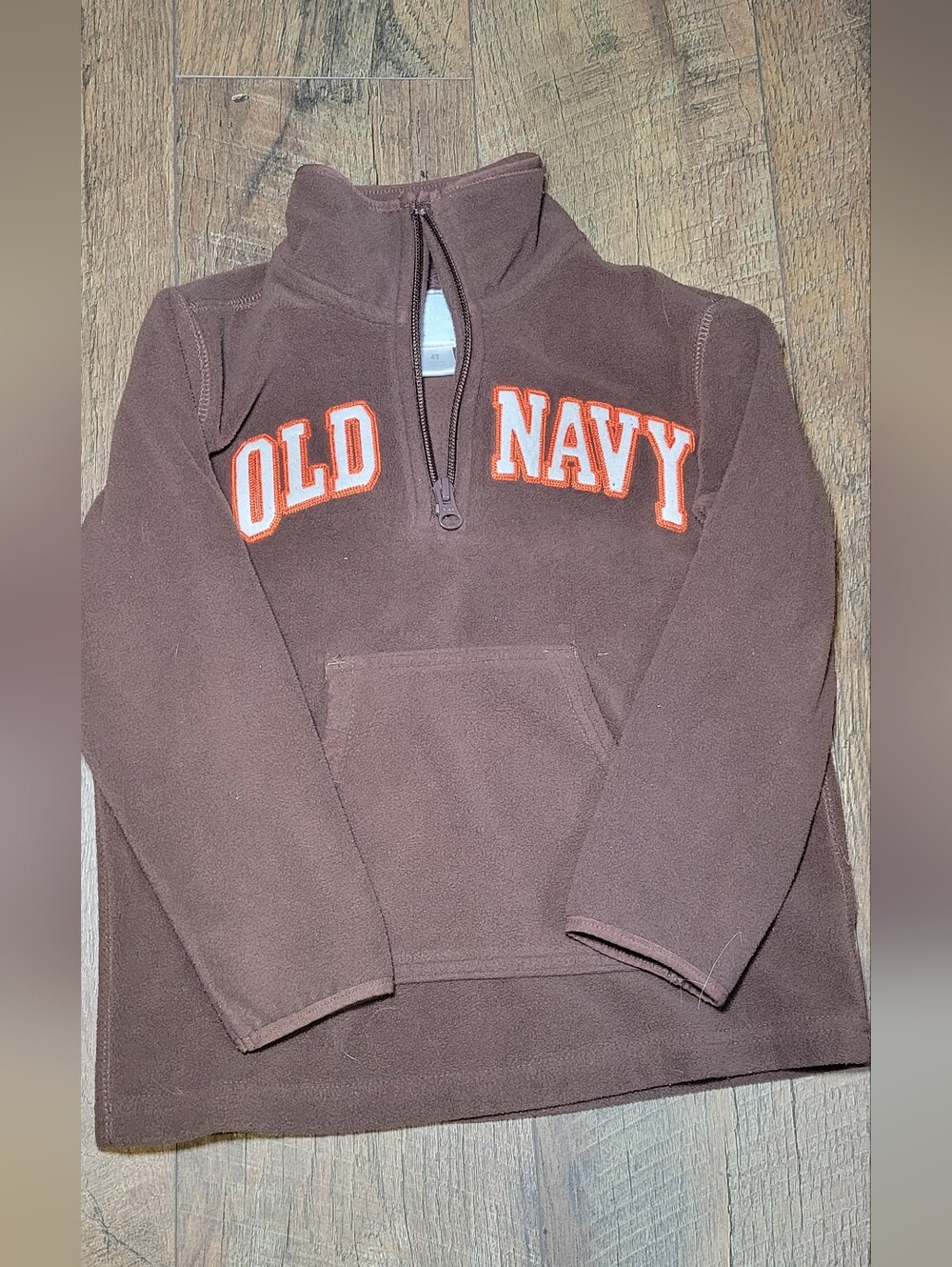 Boys 4T Old Navy Brown Quarter-Zip Fleece Pullover